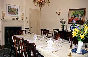 Dining Room at the 
                Terry House Bed and Breakfast, New Castle, Delaware